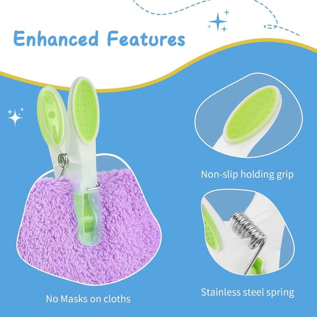 Thumbnail 2 de AiQInu 60 pinzas para ropa multicolor