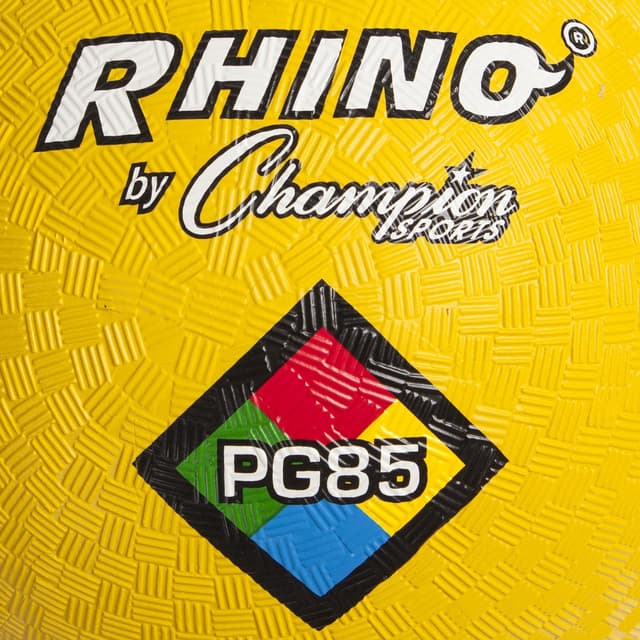Detalle 2 de Champion Sports Rhino Playground Balls 8.5 in (Yellow) — Two Ply Nylon-Wound
