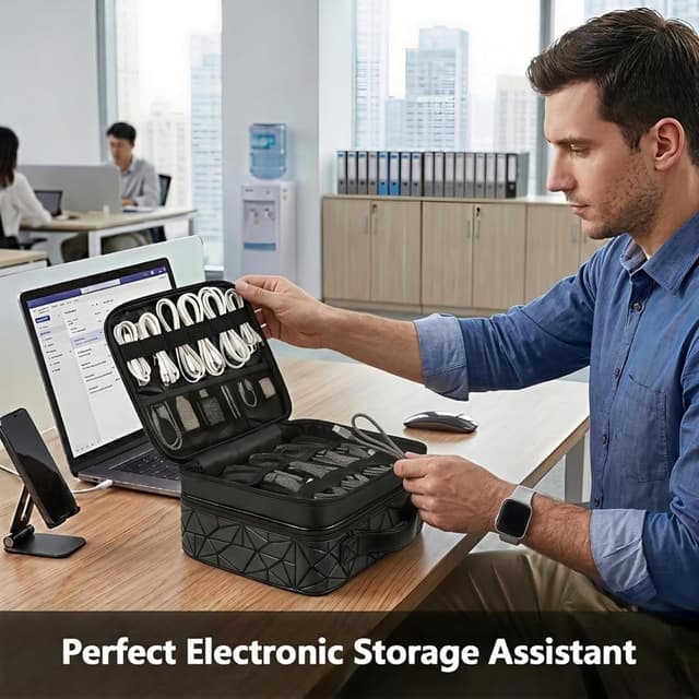 Detalle de MATEIN Kabeltasche Organizer 25,5×22,5×12 cm