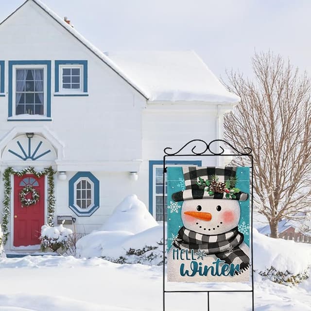 Thumbnail 3 de Covido Snowman Garden Flag 🏡