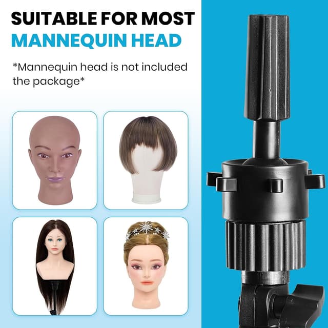 Detalle de Neverland Mini Wig Stand Adjustable Tripod Head Stand (36.5–57cm)