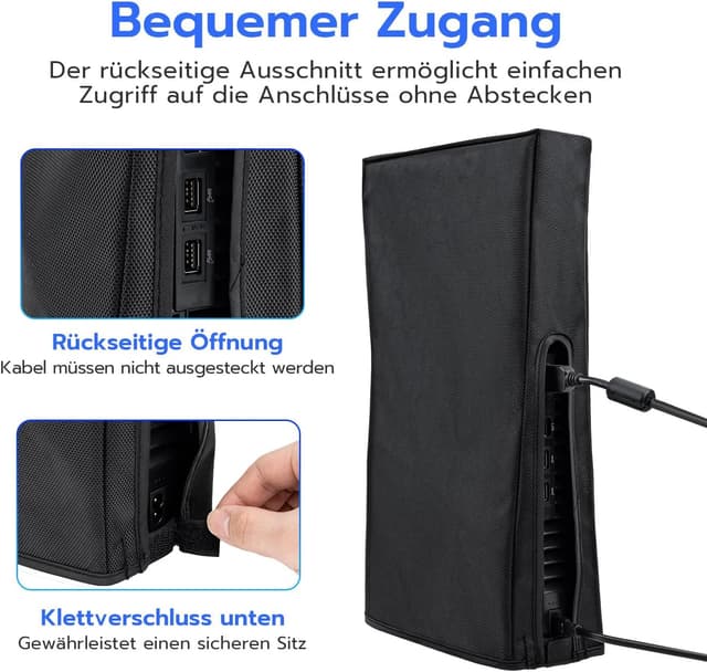 Detalle de Tolesum Schutzhülle für PS5 Pro – Staubschutz Dust Cover (schwarz, nicht für PS5/PS5 Slim)