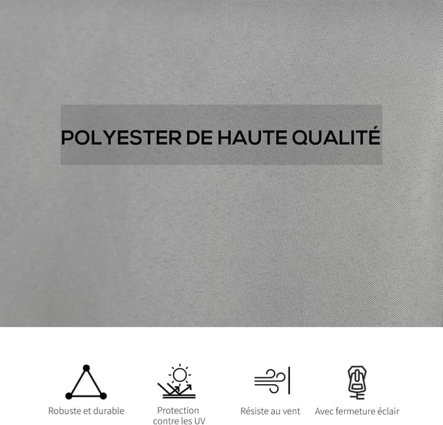 Thumbnail 6 de Outsunny 4 parois latérales pour tonnelle rigide 300 x 400 cm (gris) : protection pluie, vent et soleil
