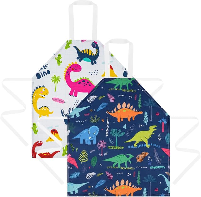 Imagen de HOTUT Kids Aprons 2-Piece Dinosaur Print en OfertitasTOP