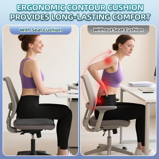 Detalle 2 de Ecosafeter memory foam seat cushion U-shape