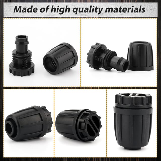 Detalle de Hydrogarden kit 10 pezzi per irrigazione a goccia 16 mm con connettori a Tappi terminali