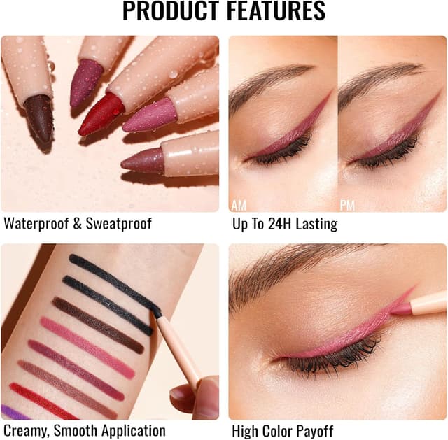 Detalle 1 de OULAC Matita occhi waterproof 12 ore Noir