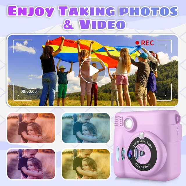 Thumbnail 6 de Instant Print Camera for Kids 1080P 32GB SD Card