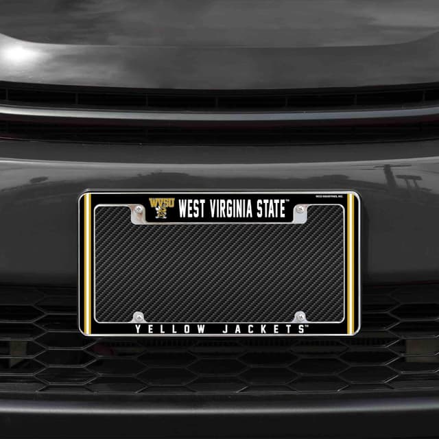 Detalle de Rico Industries NCAA Standard 12" x 6" Chrome All Over License Plate Frame (V-W-X-Y Schools)