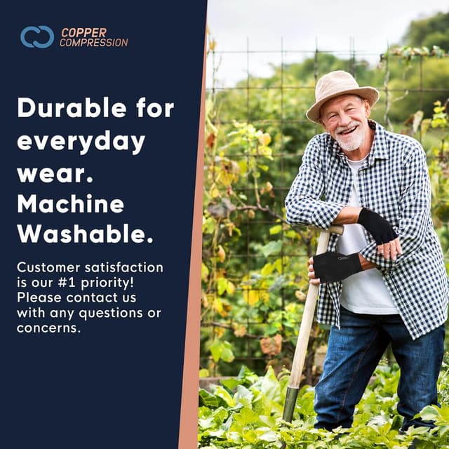 Thumbnail 4 de Copper Compression Arthritis Gloves M