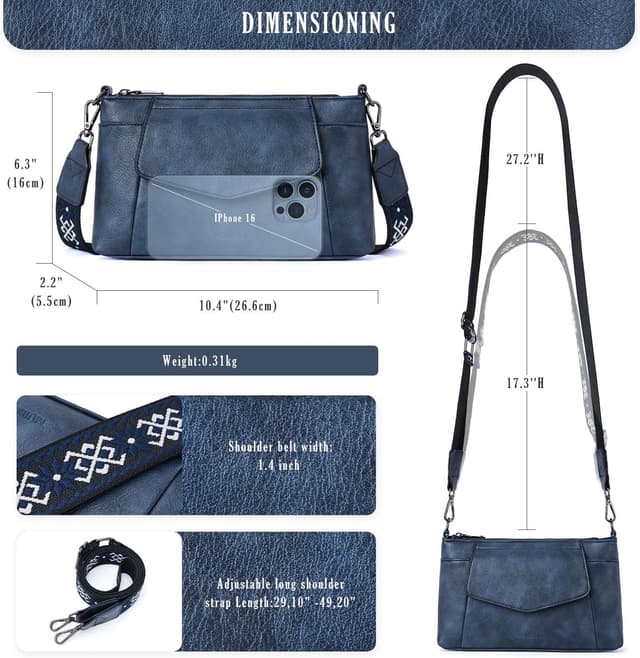 Detalle de MUIIKOLA Crossbody Bag 10.4in