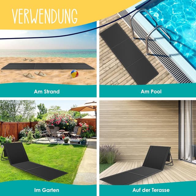 Thumbnail 7 de KESSER® Colchón de Playa Plegable con Respaldo y Transporte 🏖️