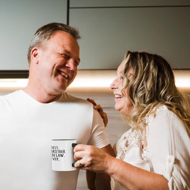 Detalle de 3dRose Ceramic “Best Brother in Law Ever” Mug (Black) — Microwave-Safe, Lead-Free Ceramic Cup