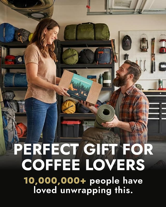 Detalle 2 de Kaffee Geschenk Set zum Außenbereich mit 14 Single-Estate Spezialitäten & Bio Kaffees – für Brauen & Genießen