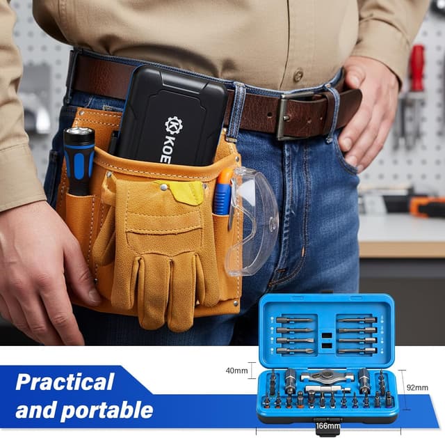 Thumbnail 6 de Koeutoze 42-in-1 Ratchet Screwdriver Set with Magnetic S2 Bits (Blue)