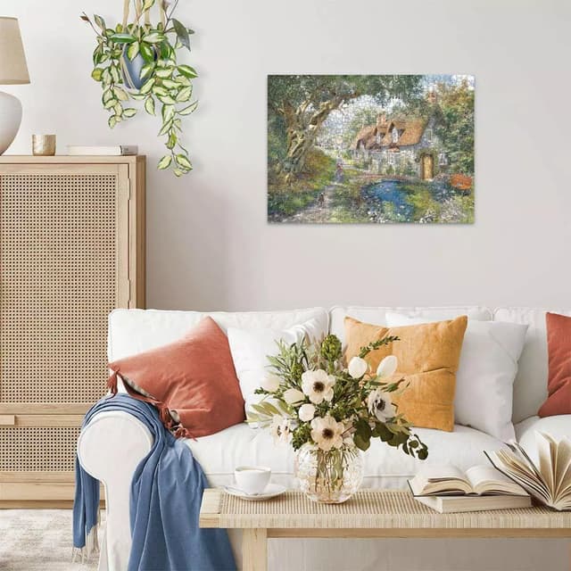 Detalle de Ravensburger Down the Lane No. 1 Flower Hill Lane 1000 Piece Jigsaw Puzzle (12+)