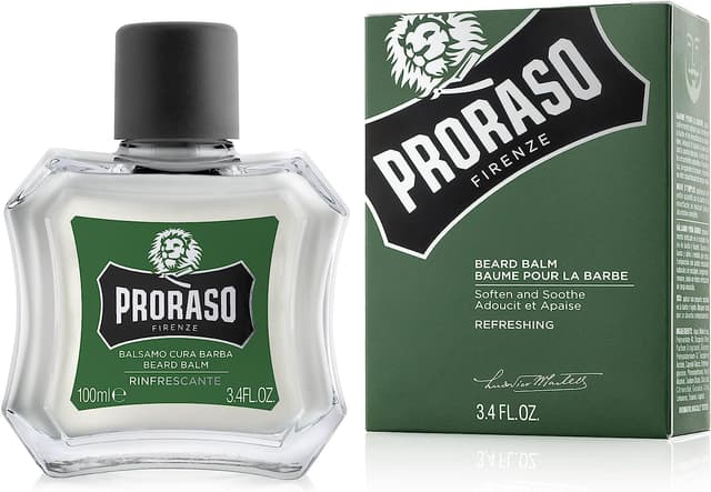 Detalle de Proraso Balsamo Cura Barba Rinfrescante 100 ml: sollievo immediato e pelle più morbida