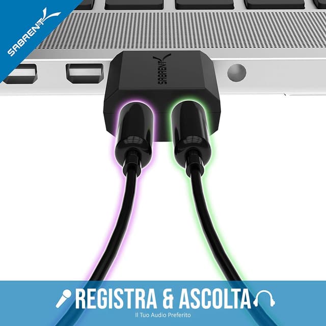 Detalle 2 de SABRENT AU-MMSA audio USB 3,5 mm
