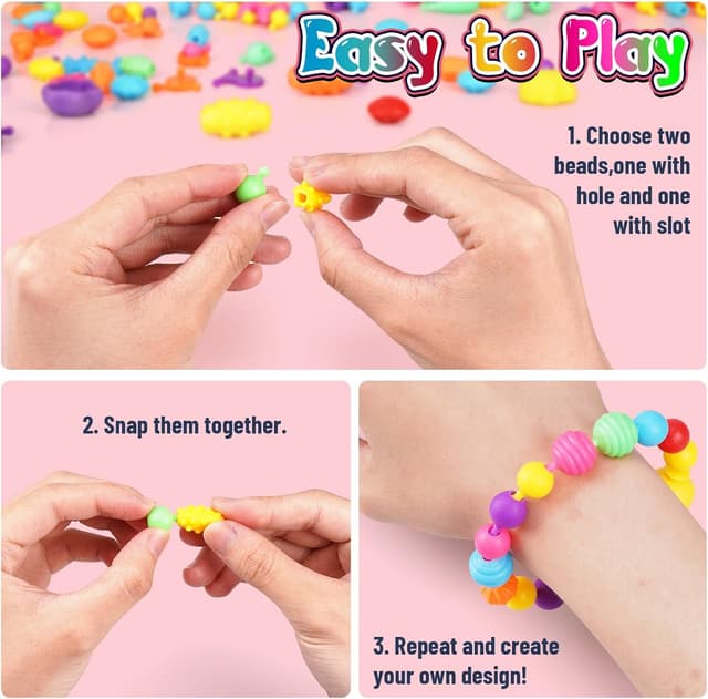 Thumbnail 2 de FUNZBO 520+ Snap Pop Beads jewelry kit