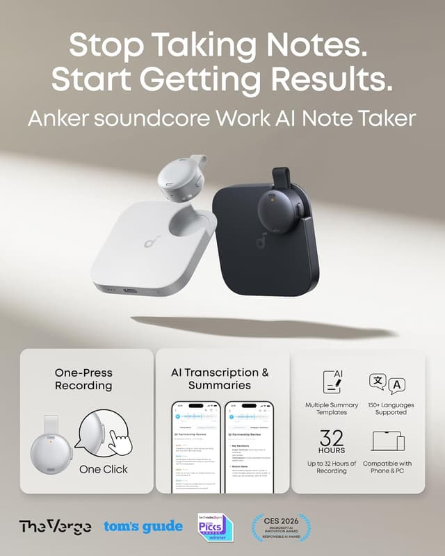 Detalle 2 de Anker soundcore Work Grabadora de Voz