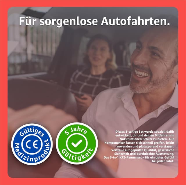 Thumbnail 5 de 3 in 1 Pannenset 2026 Auto Erste Hilfe Set