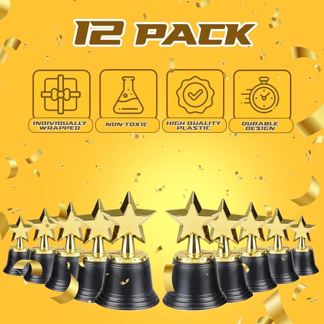 Detalle 2 de Bedwina Star Awards Trophy 4.5in Pack