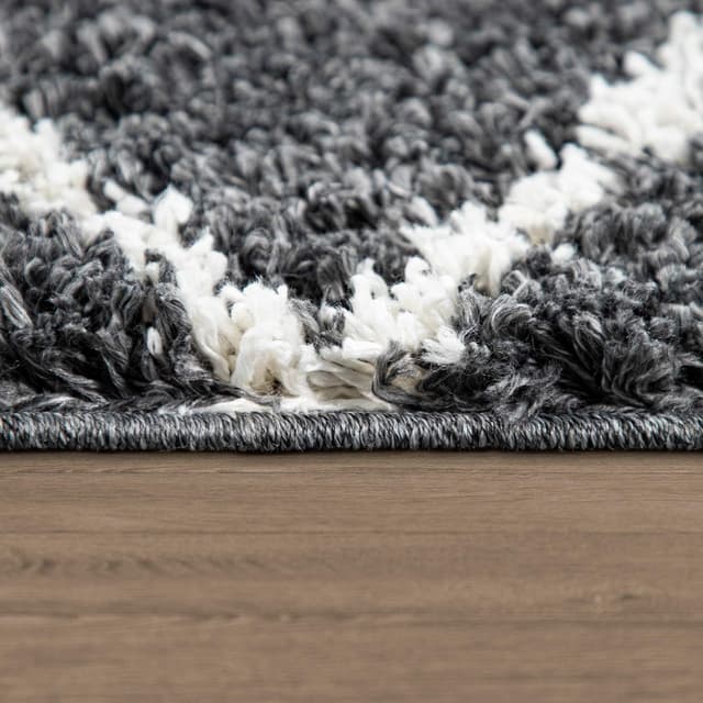 Detalle 2 de Tapis shaggy 120x170 cm motif diamant