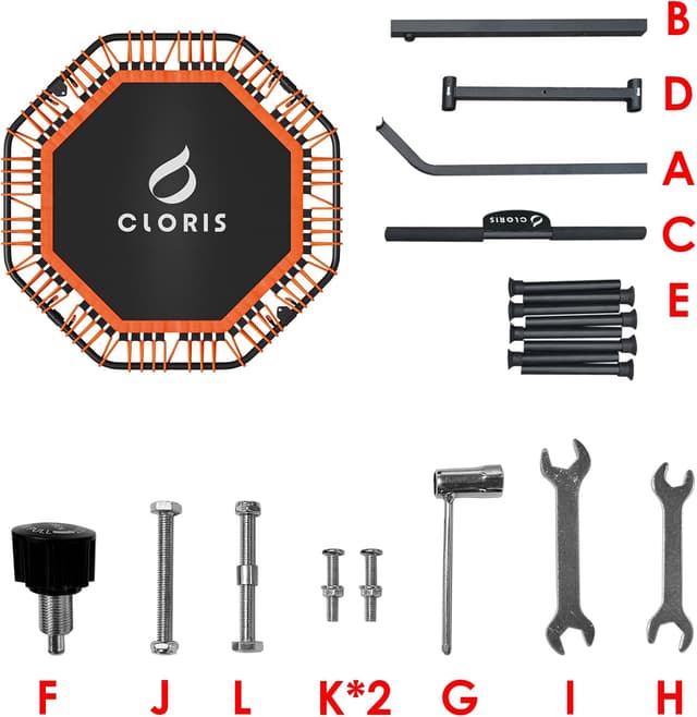 Thumbnail 5 de CLORIS Foldable Fitness Trampoline 48″, 450 lbs rebounder 🏋️♀