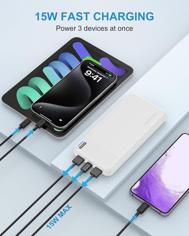 Detalle 2 de AsperX Power Bank 15,000 mAh portable charger