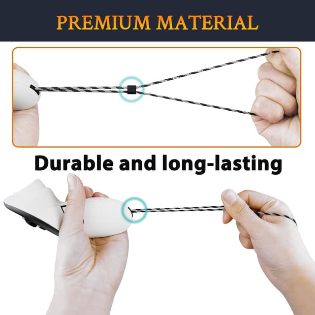 Detalle 2 de SOULWIT upgraded replacement wrist straps (1 pair) for Meta Quest 3 / Quest 3S – adjustable VR hand straps in black & white