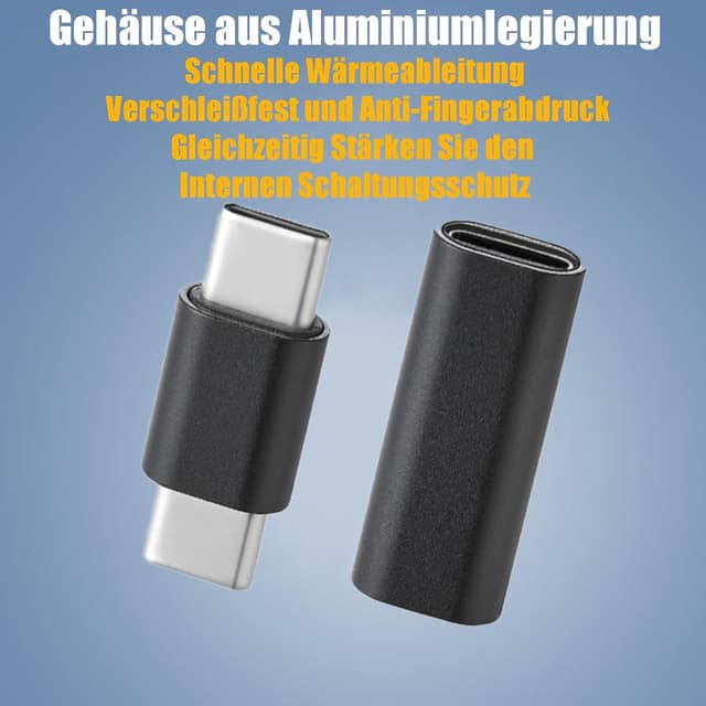 Thumbnail 6 de Leloco 4× USB‑C 3.1 Adapter (Typ‑C Kupplung) Buchse‑Buchse, 10 Gbps, Schwarz