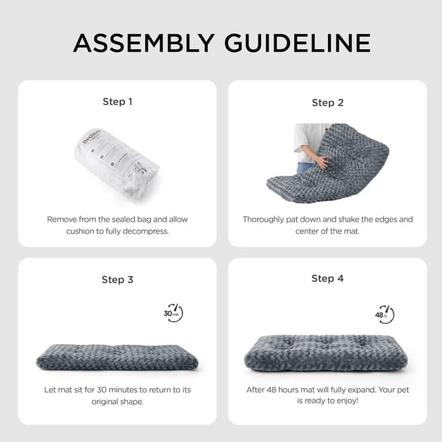 Thumbnail 6 de Bedsure Large Dog Bed Washable Swirled Plush Mat