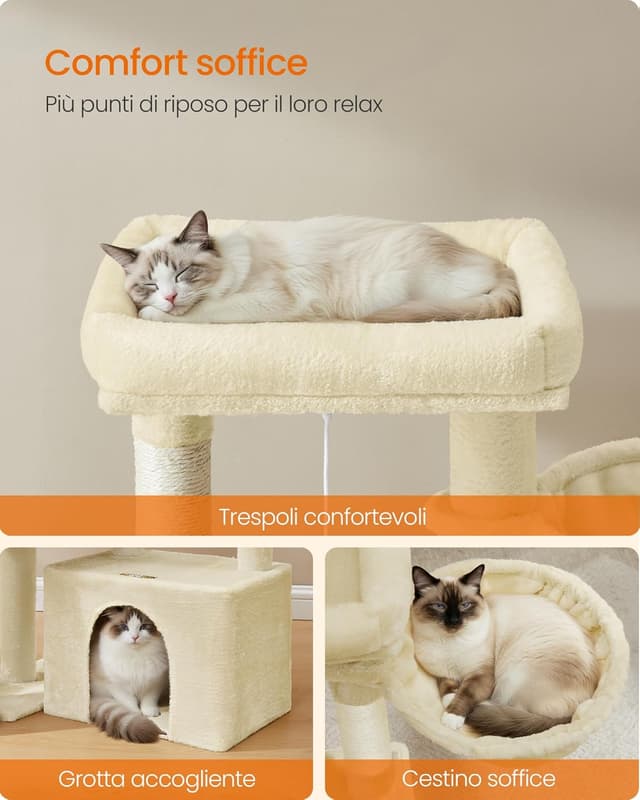 Thumbnail 3 de Feandrea PCT013LF01 Albero per Gatti 85,8 cm