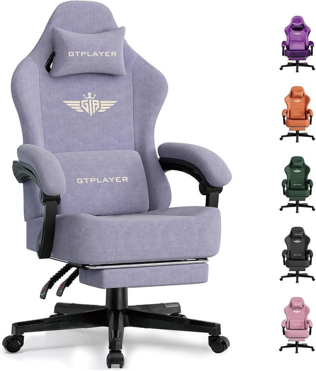 Detalle de GTPLAYER chaise gaming ergonomique violet