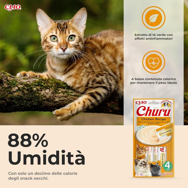 Detalle 2 de INABA Churu snack cremoso grain-free pollo