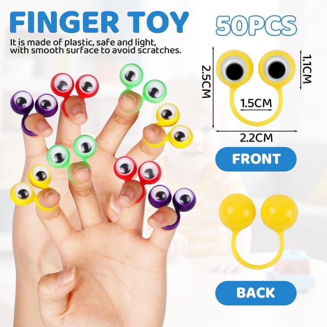 Thumbnail 1 de Aolso 50PCS Marionnettes à Doigt multicolores
