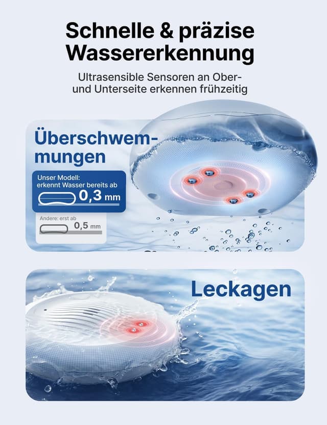 Detalle 2 de X-SENSE SWS0B WLAN-Wassermelder 82×31,2 mm