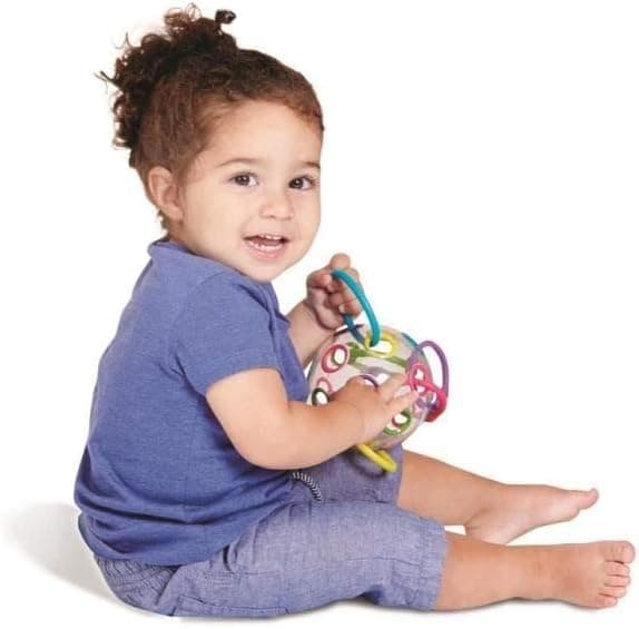 Detalle 2 de Edushape BSM Lacage Malin : jeu d’enfilage avec balles transparentes et tiges flexibles colorées