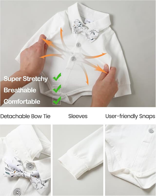 Thumbnail 3 de Amissz Baby Junge Anzug Taufe 0-18M