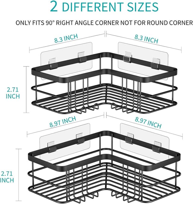 Detalle 2 de Yazoni Corner Shower Caddy 30 lb