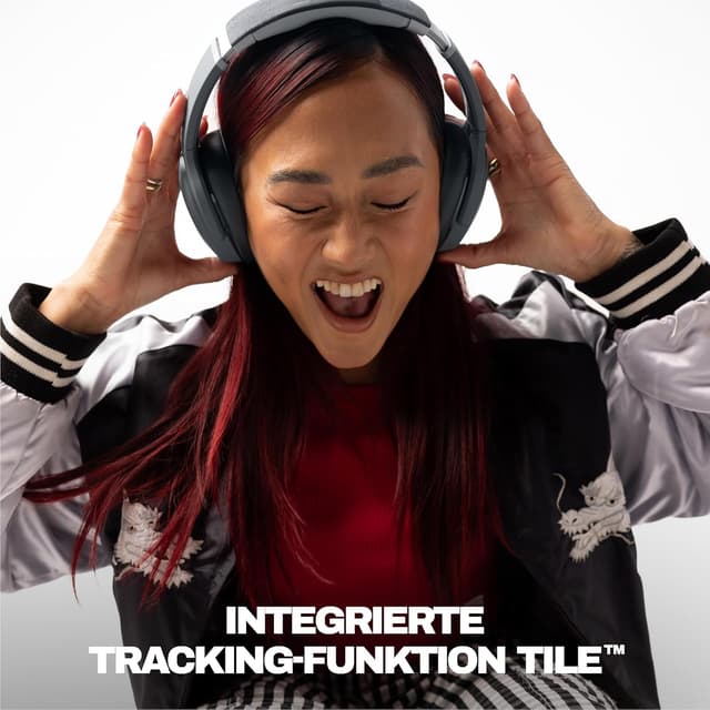 Detalle de Skullcandy Crusher Evo Wireless Bluetooth-Kopfhörer (grau) mit multisensorischem Bass & bis zu 40 Std. Akkulaufzeit