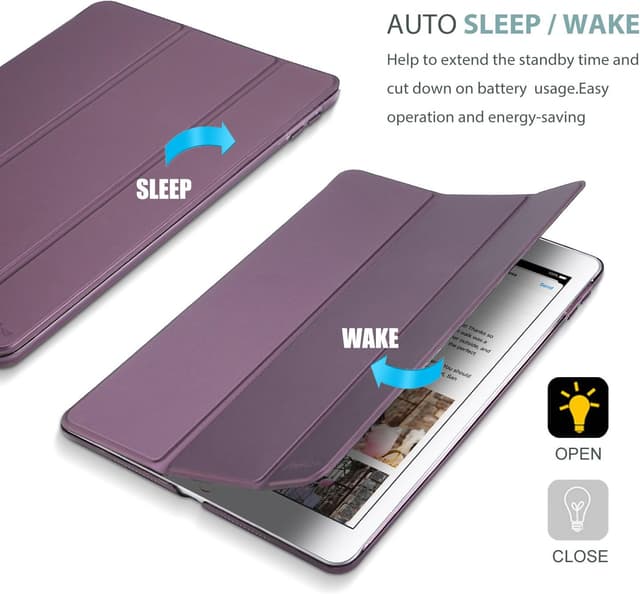 Detalle 2 de ProCase ultra-slim iPad Air 3 / iPad Pro 10.5 protective cover with translucent back (Purple)