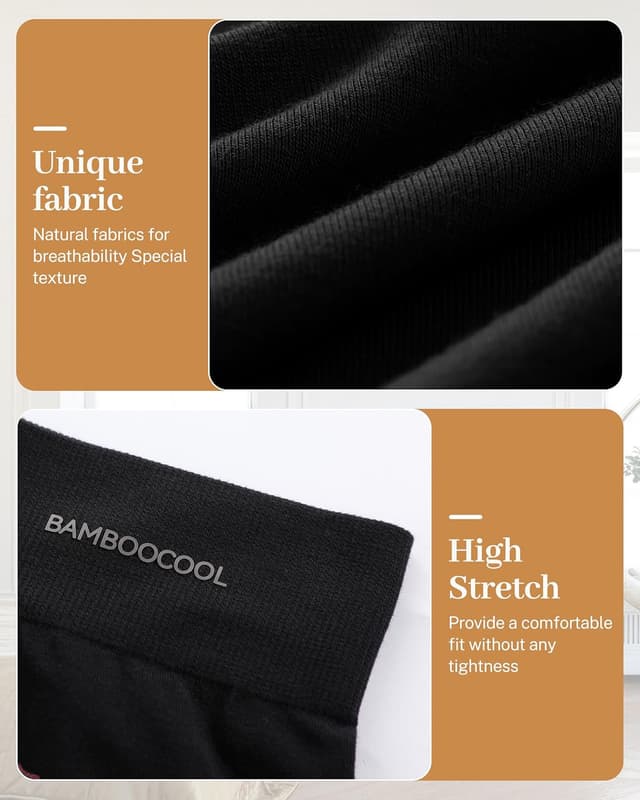 Thumbnail 4 de BAMBOO COOL Womens Boyshorts 5-Pack underwear 🩲