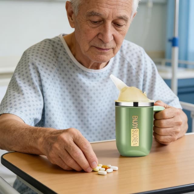 Thumbnail 6 de Nzkeuf Elderly leak-proof straw cup 400ml