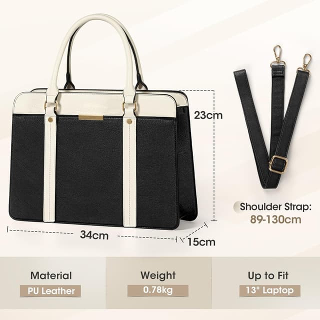 Detalle de RAINSMORE Women’s 3-Piece Handbag Set with PU Top-Handle, Crossbody & Coin Purse