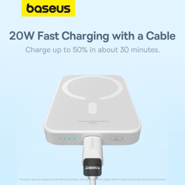 Detalle 2 de Baseus Mini Air PowerBank 6000mAh inalámbrico MagSafe 20W