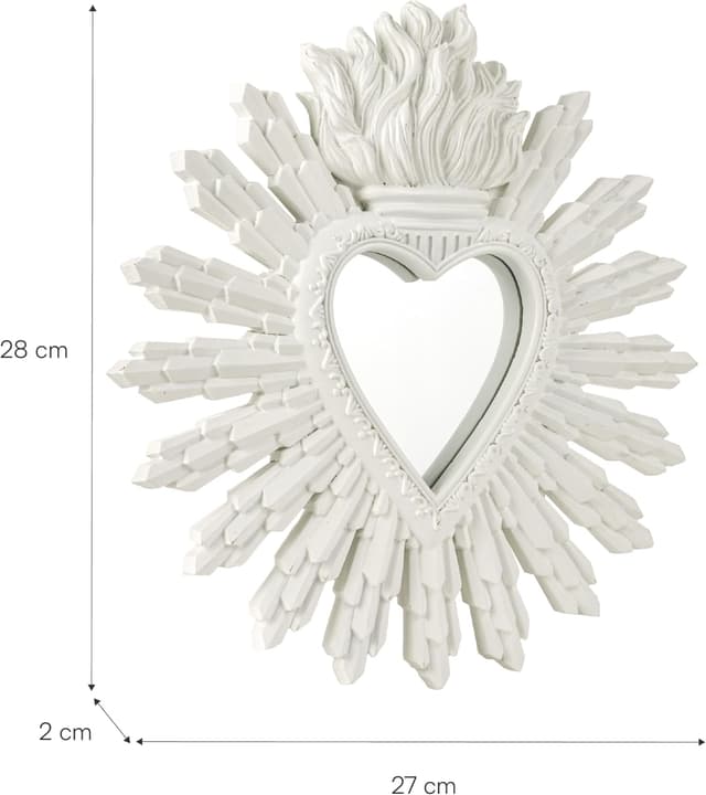Detalle de Baroni Home Specchio Ex Voto Cuore 27x2x28 cm