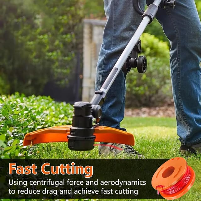 Detalle de Odashen 6-piece strimmer spool replacement for Worx WX150 and select McGregor models (tool-free coil change)