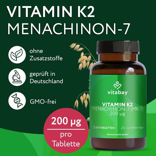 Thumbnail 2 de vitabay Vitamin K2 MK‑7 200 µg 240 Tabletten