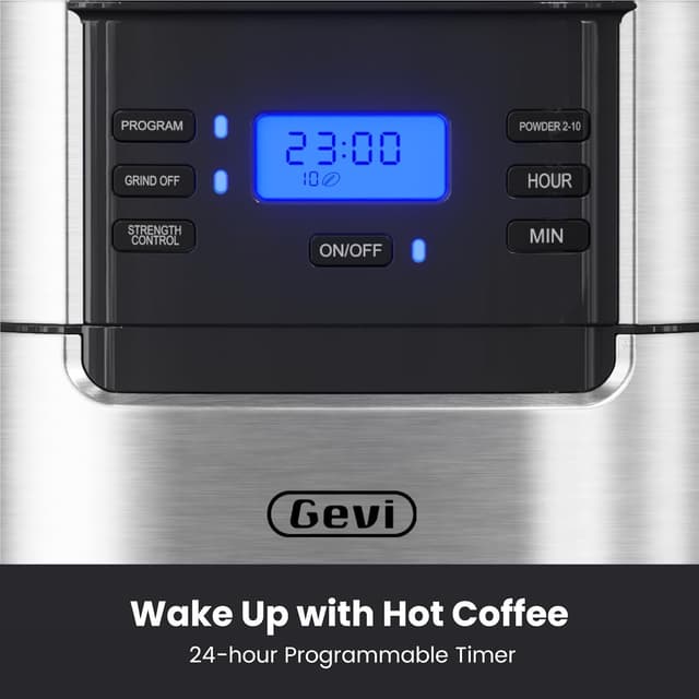 Thumbnail 4 de Gevi 10-Cup Coffee Maker with Grinder 1.5L